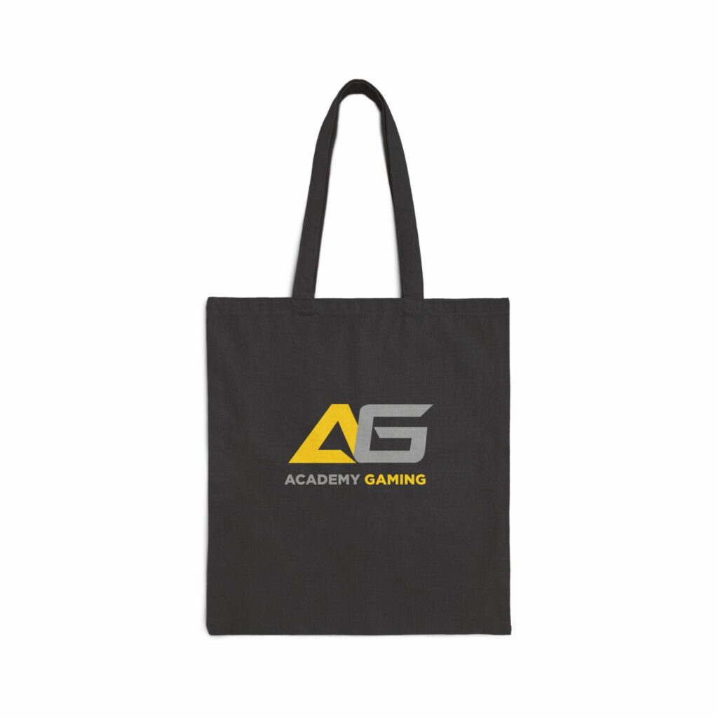 Canvas Tote Bag with Academy Gaming logo